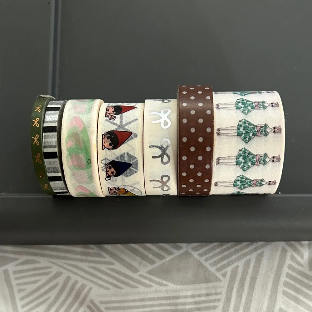 Decorative Washi Tape Set with Patterns